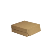Cukrářská krabice 220x220x90 mm, hnědá - kraft