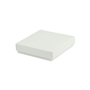 Dárková krabička dno a víko 100x100x25 mm, bílo/bílá