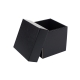 Dárková krabička s víkem 100x100x100/35 mm, černo šedá matná