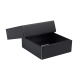 Dárková krabička s víkem 100x100x35 mm, černo šedá matná