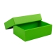 Dárková krabička s víkem 150x100x50/35 mm, zelená matná