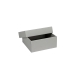 Dárková krabička s víkem 150x150x65/35 mm, šedá matná