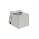 Dárková krabička s víkem 180x180x180/50 mm, šedá matná