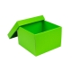Dárková krabička s víkem 200x200x140/35 mm, zelená matná