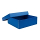 Dárková krabička s víkem 200x200x70/35 mm, modrá matná