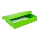 Dárková krabička s víkem 355x250x80/35 mm, zelená matná