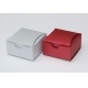 Dárková krabička s vykrojením 50x50x25 mm, stříbrná perleť