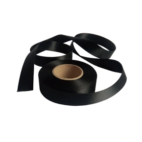 Atlasová stuha černá, šíře 24 mm, délka 20 m
