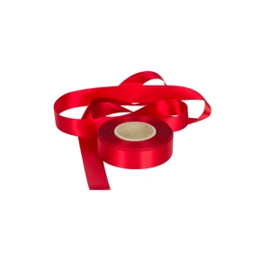 Atlasová stuha červená, šíře 24 mm, délka 20 m