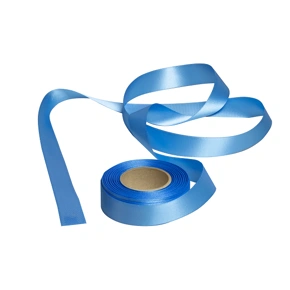 Atlasová stuha světle modrá, šíře 24 mm, délka 20 m