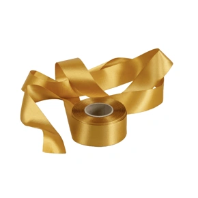 Atlasová stuha zlatá, šíře 40 mm, délka 20 m