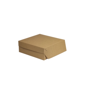 Cukrářská krabice 280x280x100 mm, hnědá - kraft