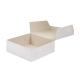 Cukrářská krabice 350x350x100 mm, bílo-šedá