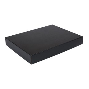 Dárková krabice na košile 380x285x50/50 mm, černo-šedá matná