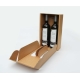 Dárková krabice na víno 164x315x80 mm, 2 x 0,75l, hnědá-kraft