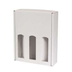 Dárková krabice na víno 265x350x85 mm, 3 x 0,75 l, bílá