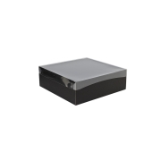 Dárková krabice s průhledným víkem 150x150x50 mm, černá