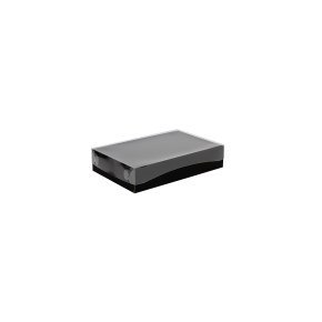 Dárková krabice s průhledným víkem 250x150x50 mm, černá