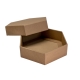 Dárková krabice s víkem 255x255x70/60 mm, hnědá - kraftová
