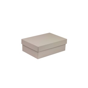 Dárková krabice s víkem 300x200x100/40 mm, šedá