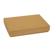 Dárková krabice s víkem 300x200x50/40 mm, hnědá - kraftová