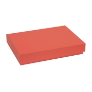 Dárková krabice s víkem 300x200x50/40 mm, korálová
