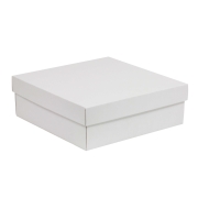 Dárková krabice s víkem 300x300x100/40 mm, bílá