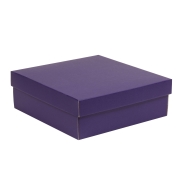 Dárková krabice s víkem 300x300x100/40 mm, fialová
