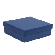 Dárková krabice s víkem 300x300x100/40 mm, modrá