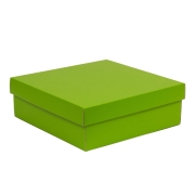 Dárková krabice s víkem 300x300x100/40 mm, zelená