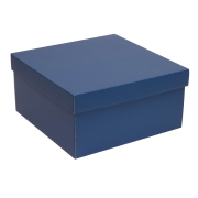 Dárková krabice s víkem 300x300x150/40 mm, modrá