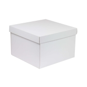 Dárková krabice s víkem 300x300x200/40 mm, bílá