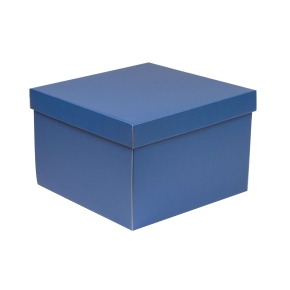 Dárková krabice s víkem 300x300x200/40 mm, modrá