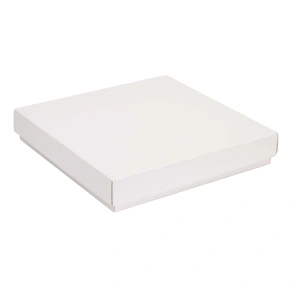 Dárková krabice s víkem 300x300x50/40 mm, bílá