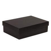 Dárková krabice s víkem 350x250x100/40 mm, černá