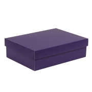 Dárková krabice s víkem 350x250x100/40 mm, fialová