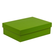 Dárková krabice s víkem 350x250x100/40 mm, zelená