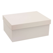 Dárková krabice s víkem 350x250x150/40 mm, šedá