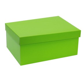 Dárková krabice s víkem 350x250x150/40 mm, zelená