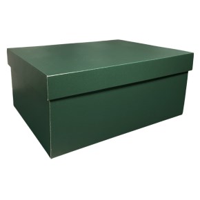 Dárková krabice s víkem 350x250x150 mm, tmavě zelená