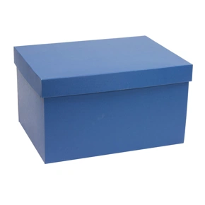 Dárková krabice s víkem 350x250x200/40 mm, modrá