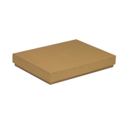 Dárková krabice s víkem 350x250x50/40 mm, hnědá - kraftová