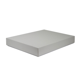 Dárková krabice s víkem 380x285x50/50 mm, šedá matná