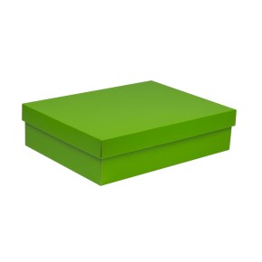 Dárková krabice s víkem 400x300x100/40 mm, zelená