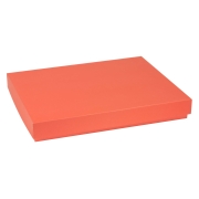 Dárková krabice s víkem 400x300x50/40 mm, korálová