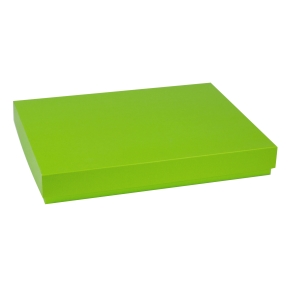 Dárková krabice s víkem 400x300x50/40 mm, zelená
