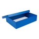 Dárková krabice s víkem 405x290x100/35 mm, modrá matná