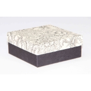 Dárková krabička 110x110x45 mm, dekor 141, černé dno Dárková krabička 110x110x45 mm, dekor 141, černé dno