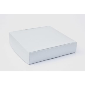Dárková krabička 120x120x30 mm, stříbrná perleť