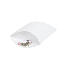 Dárková krabička čočka, pukačka 100x120x40 mm, bílá perleť